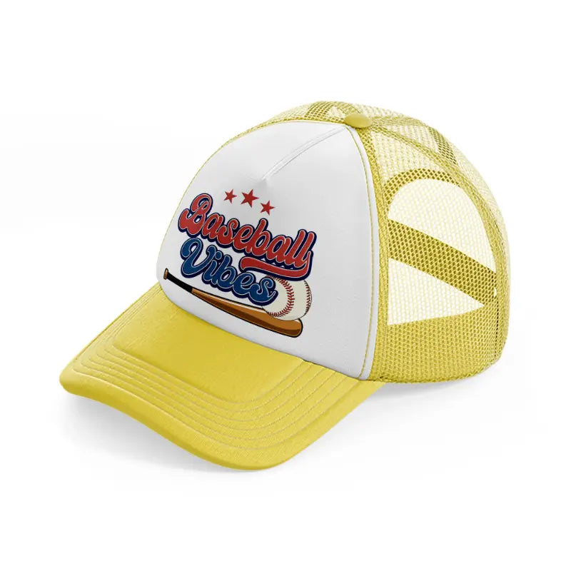 baseball vibes red-yellow-trucker-hat