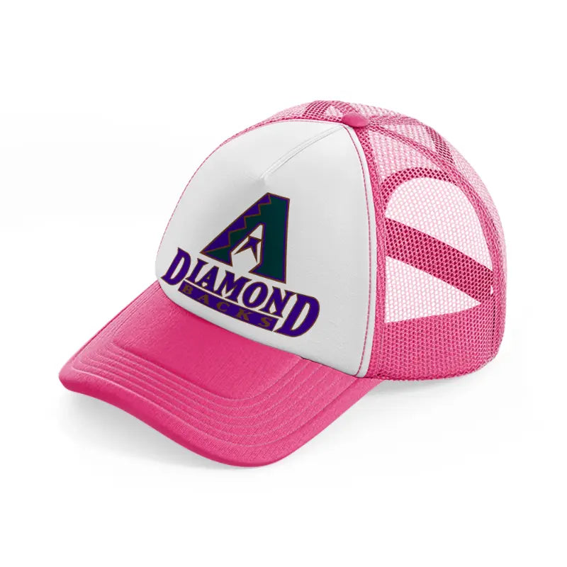 arizona diamondbacks vintage neon pink trucker hat