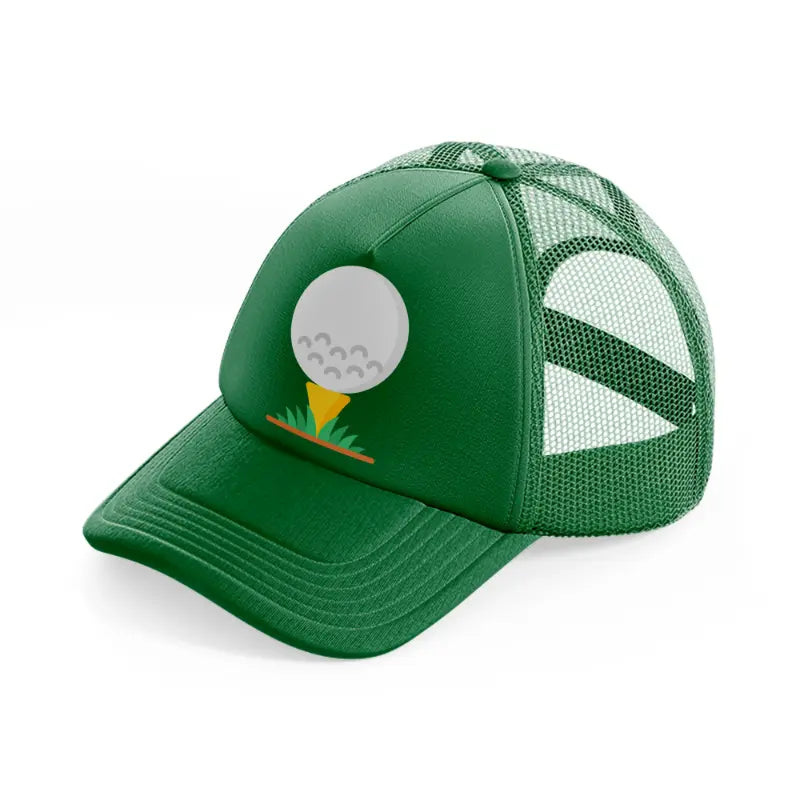 golf ball in grass-green-trucker-hat