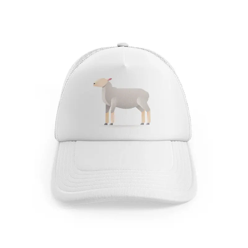 050 sheep white trucker hat