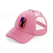 deer american flag-pink-trucker-hat