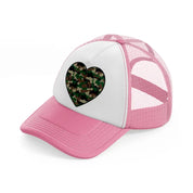 camo heart pink and white trucker hat