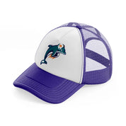 miami dolphins emblem-purple-trucker-hat