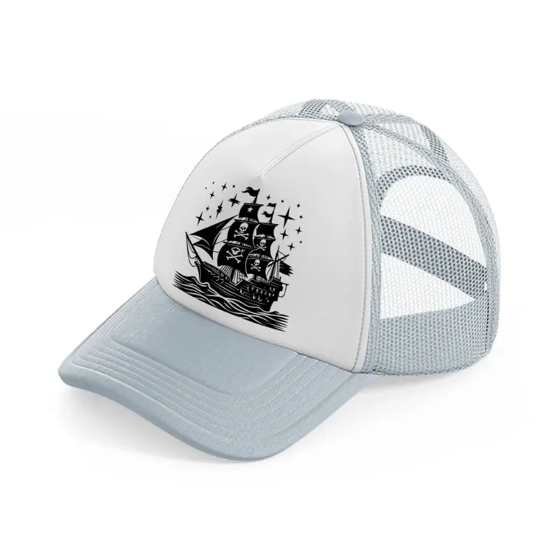 ship stars-grey-trucker-hat