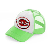 cincinnati reds-lime-green-trucker-hat