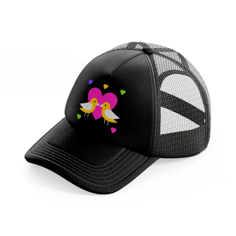 valentines day black trucker hat