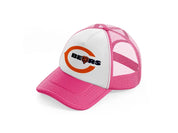 chicago bears logo-neon-pink-trucker-hat