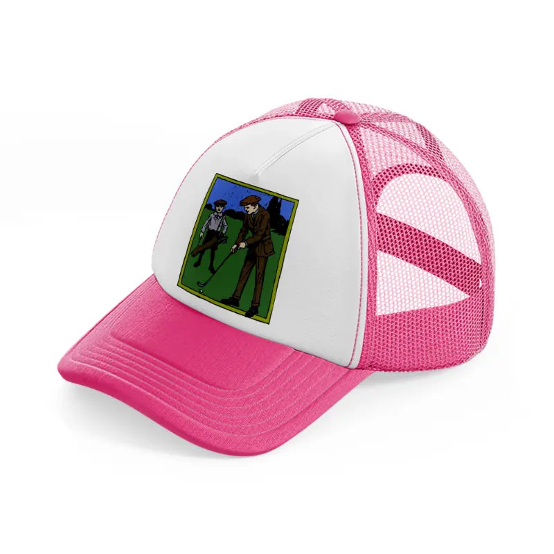 golfers color-neon-pink-trucker-hat