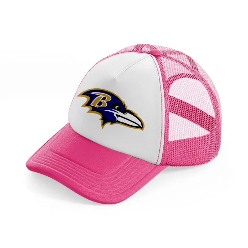 baltimore ravens-neon-pink-trucker-hat