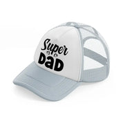 super dad white grey trucker hat