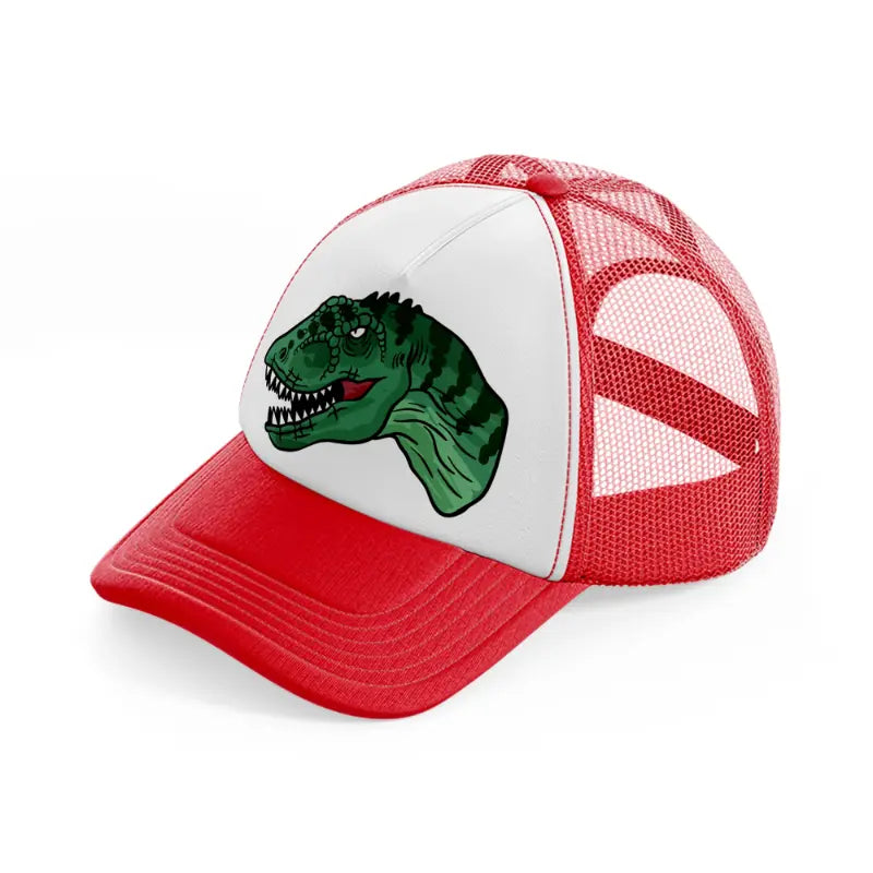 tyrannosaurus-rex-red-and-white-trucker-hat