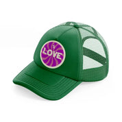 love sticker-green-trucker-hat