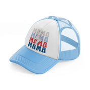 baseball mama mama-sky-blue-trucker-hat