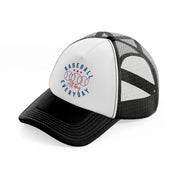 baseballs all day everyday-black-and-white-trucker-hat