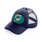 miami dolphins classic-navy-blue-trucker-hat