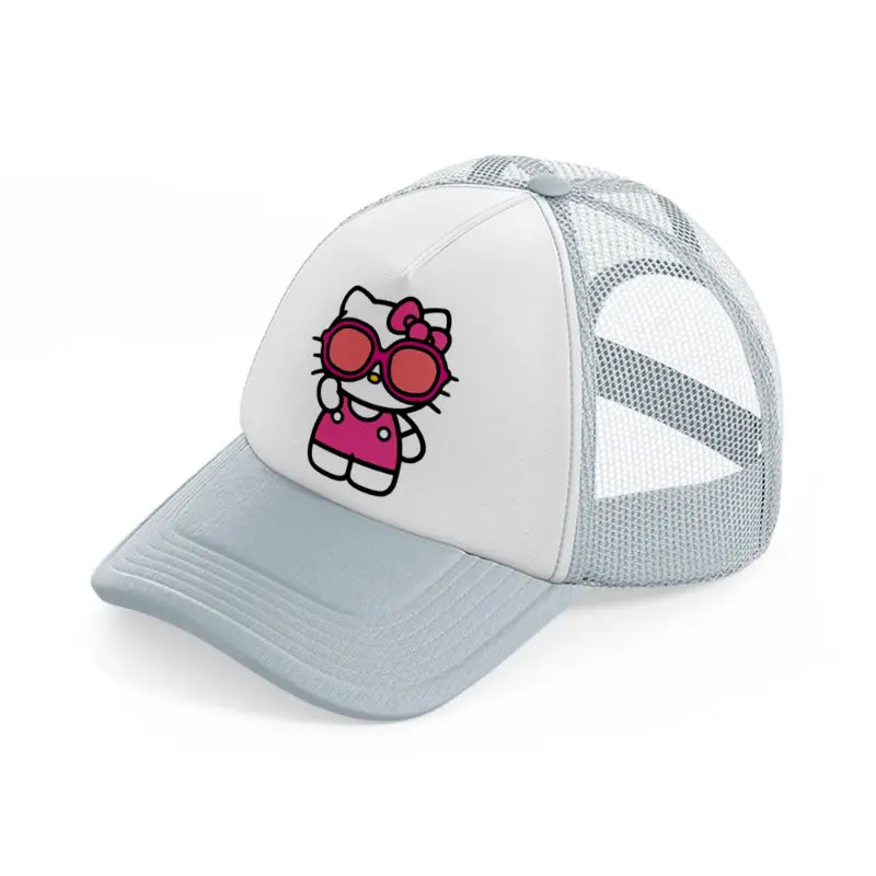 hello kitty sunglasses grey trucker hat