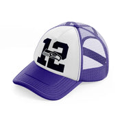 seattle seahawks 12-purple-trucker-hat