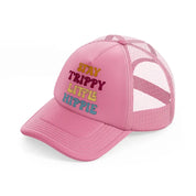 groovy quotes 03 pink trucker hat