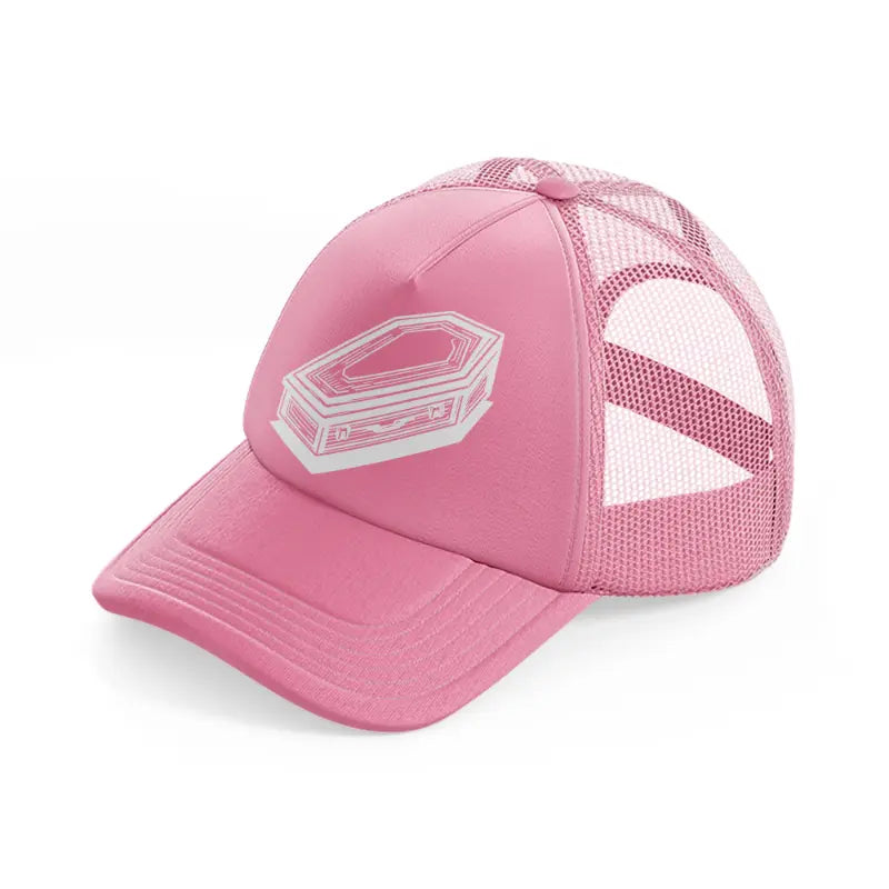 basic casket-pink-trucker-hat
