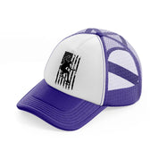 american flag skateboard-purple-trucker-hat