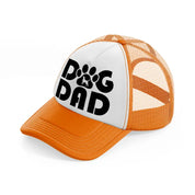 dog dad paw-orange-trucker-hat