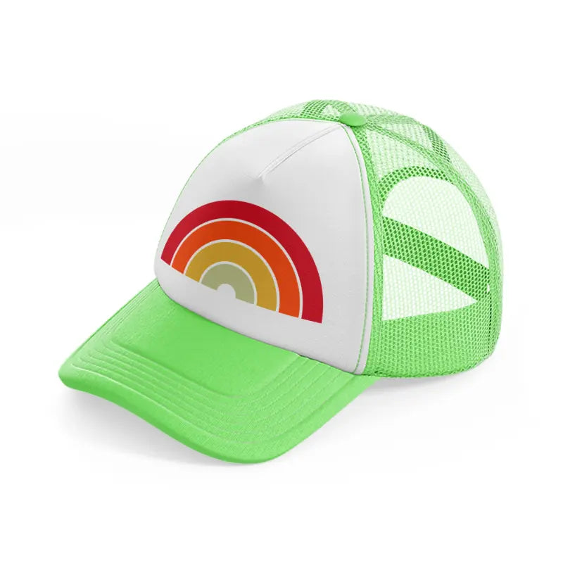 retro rain lime green trucker hat