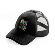 22 black trucker hat