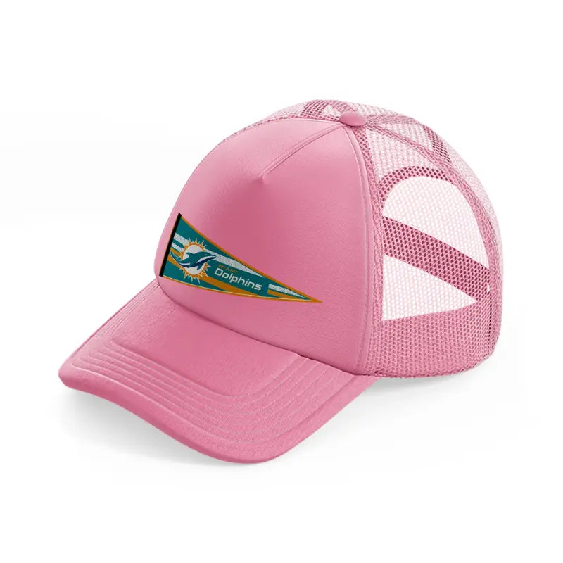 miami dolphins flag-pink-trucker-hat
