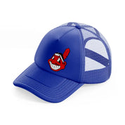 cleveland indians emblem blue trucker hat