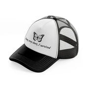 long story short, i survived black and white trucker hat