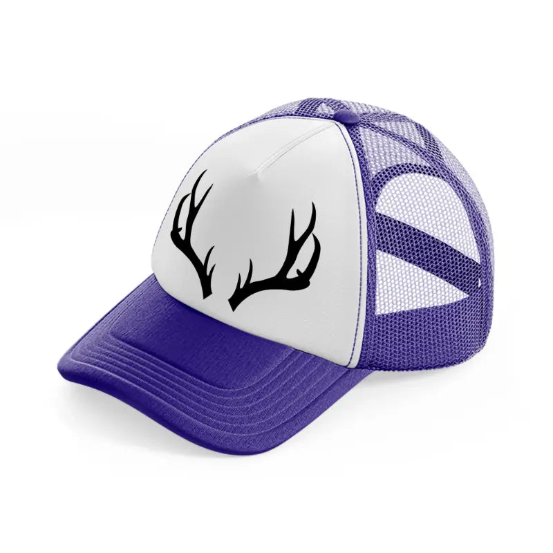 deer horn-purple-trucker-hat