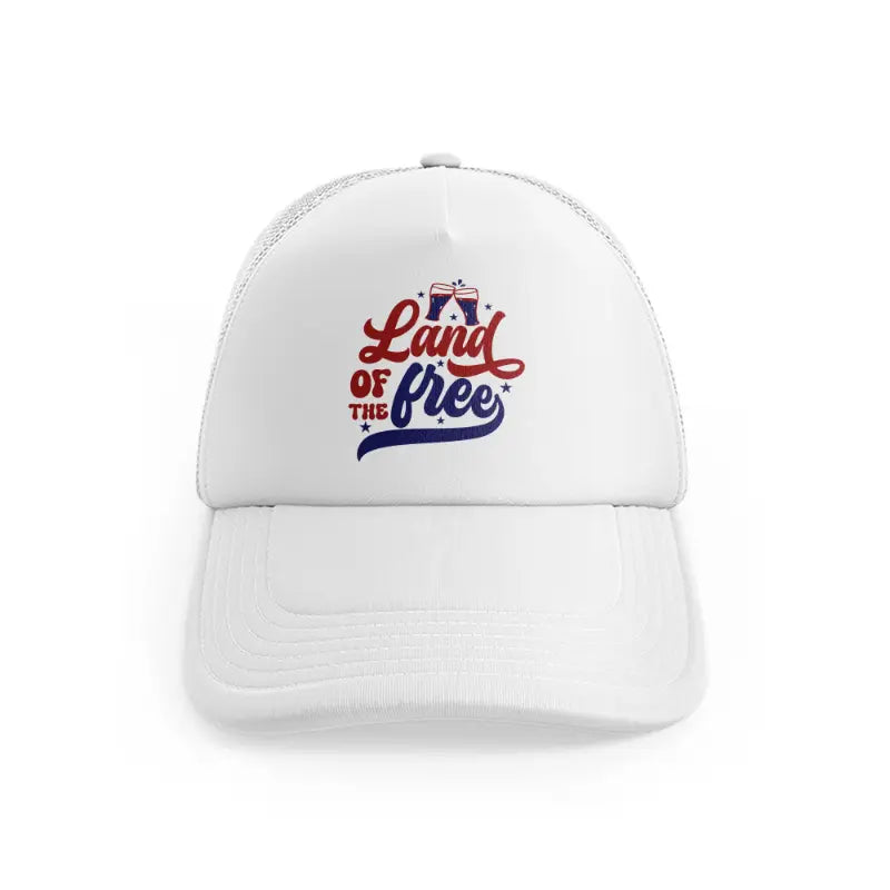 land of the free-white-trucker-hat