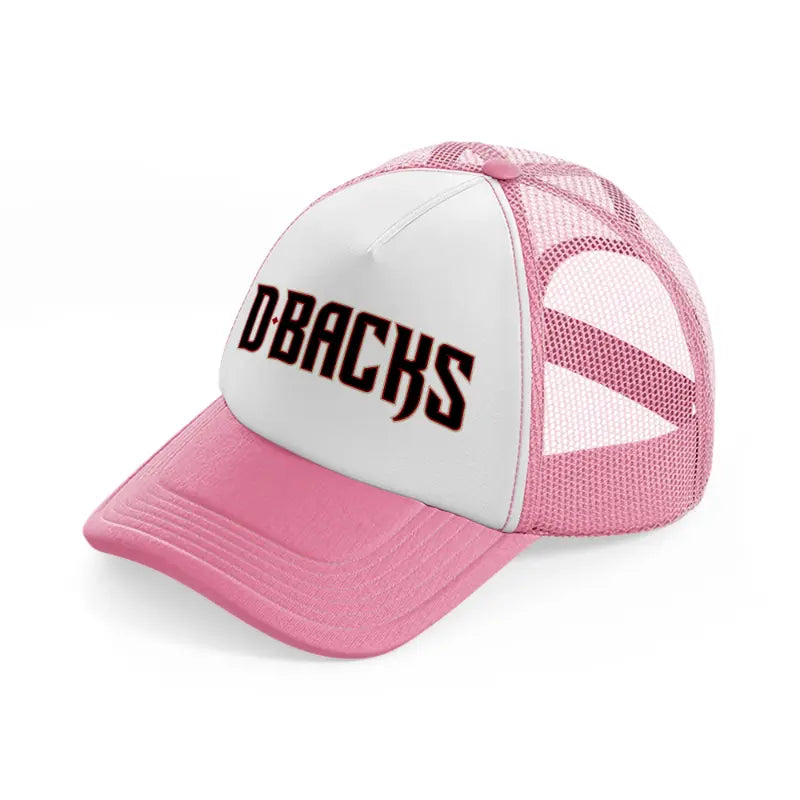 d backs pink and white trucker hat