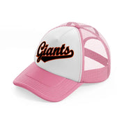giants supporter-pink-and-white-trucker-hat
