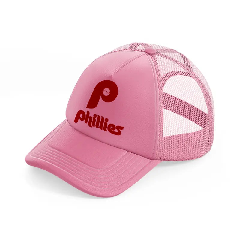 phillies logo-pink-trucker-hat