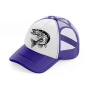 northern pike fish-purple-trucker-hat