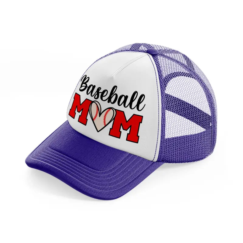 baseball mom-purple-trucker-hat