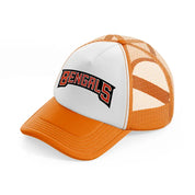 cincinnati bengals text-orange-trucker-hat