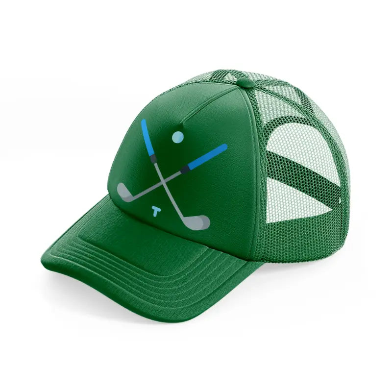 golf sticks.-green-trucker-hat