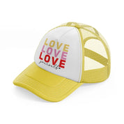 love love yourself-yellow-trucker-hat