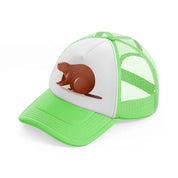 011-beaver-lime-green-trucker-hat