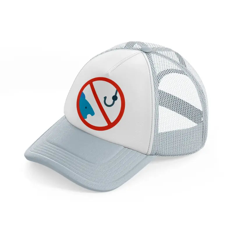 no fishing hook-grey-trucker-hat