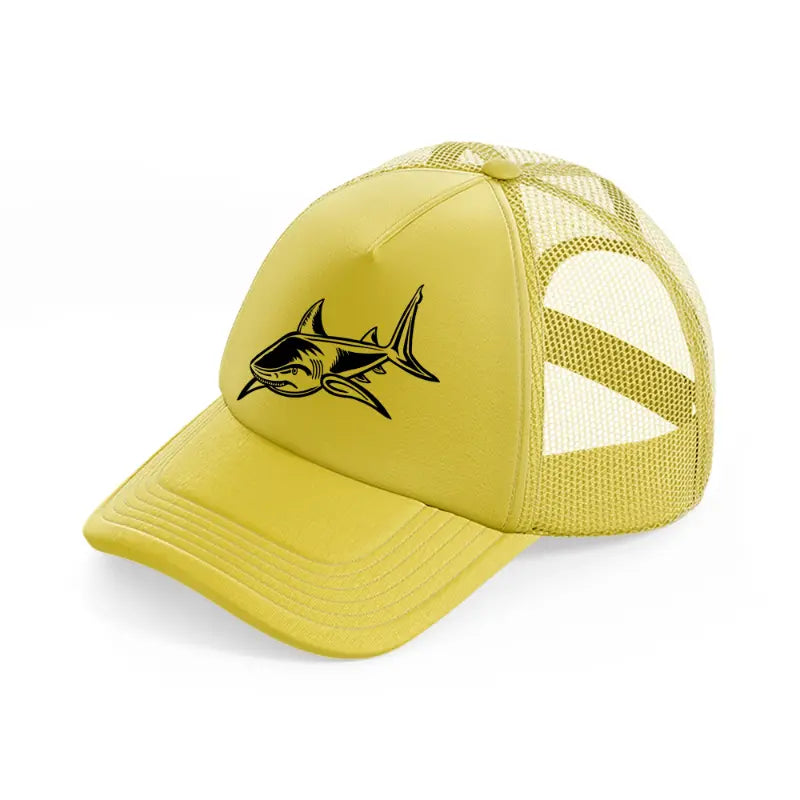 shark-gold-trucker-hat