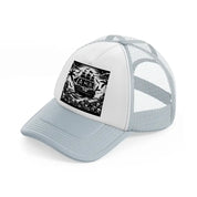 ship b&w grey trucker hat