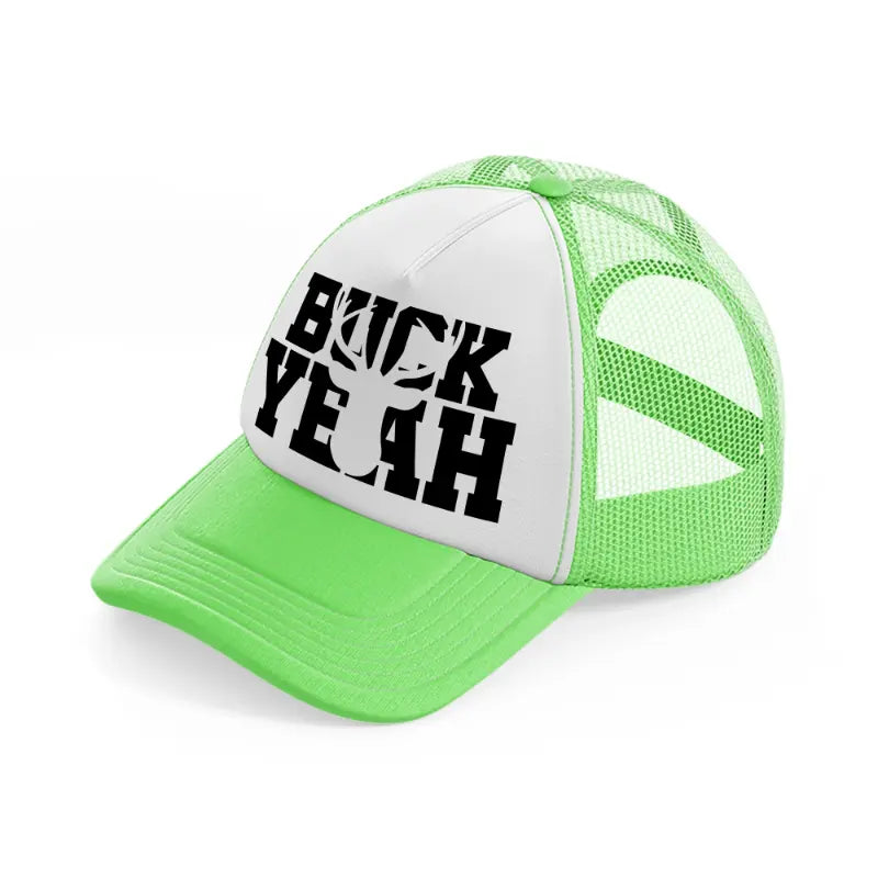 buck yeah-lime-green-trucker-hat