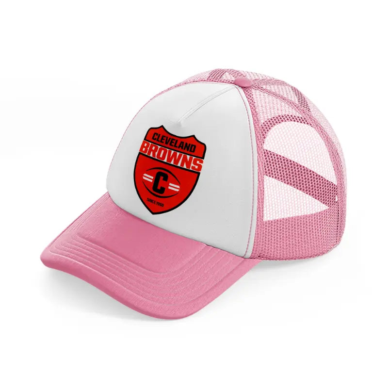 cleveland browns since 1950-pink-and-white-trucker-hat