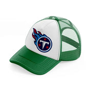 tennessee titans round emblem-green-and-white-trucker-hat