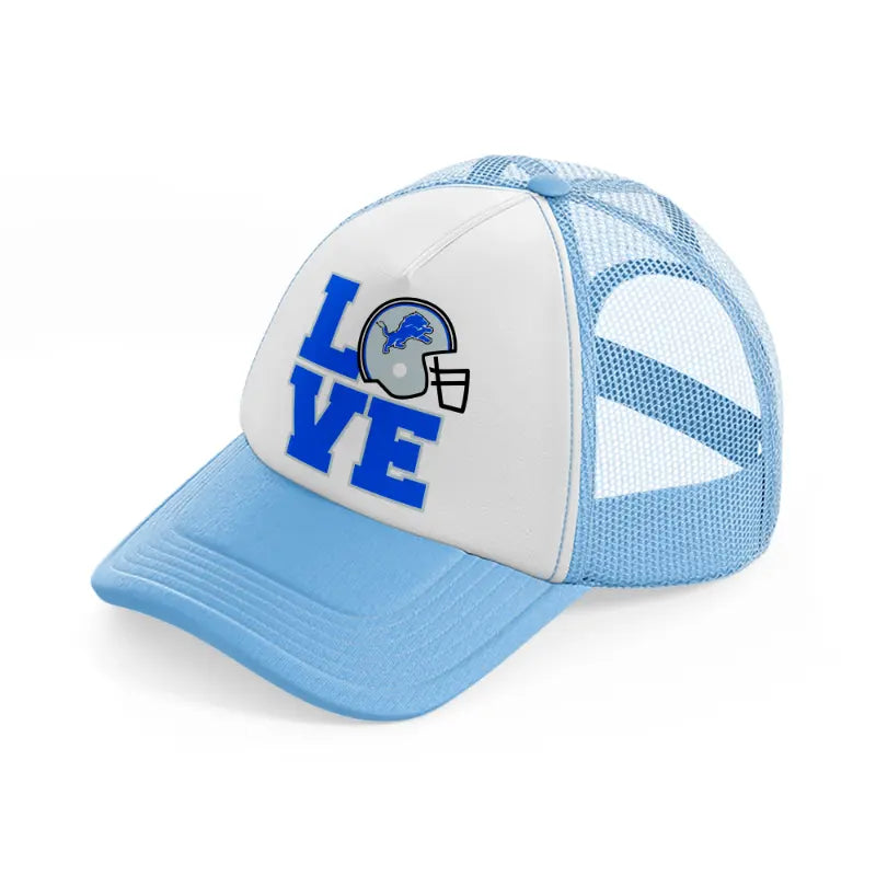 love detroit lions-sky-blue-trucker-hat