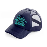 girls can skate-navy-blue-trucker-hat