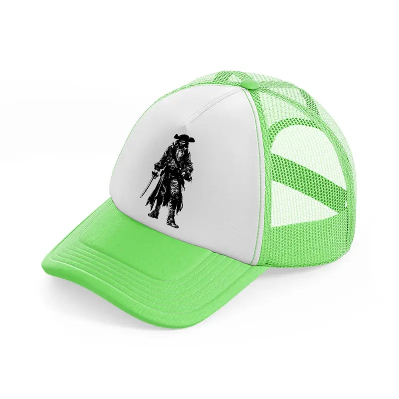 pirate & sword-lime-green-trucker-hat